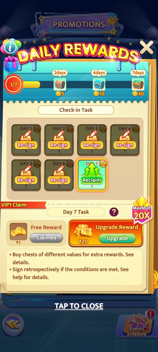 GOOD SLOTS 7 DAYS LOGIN BONUS
